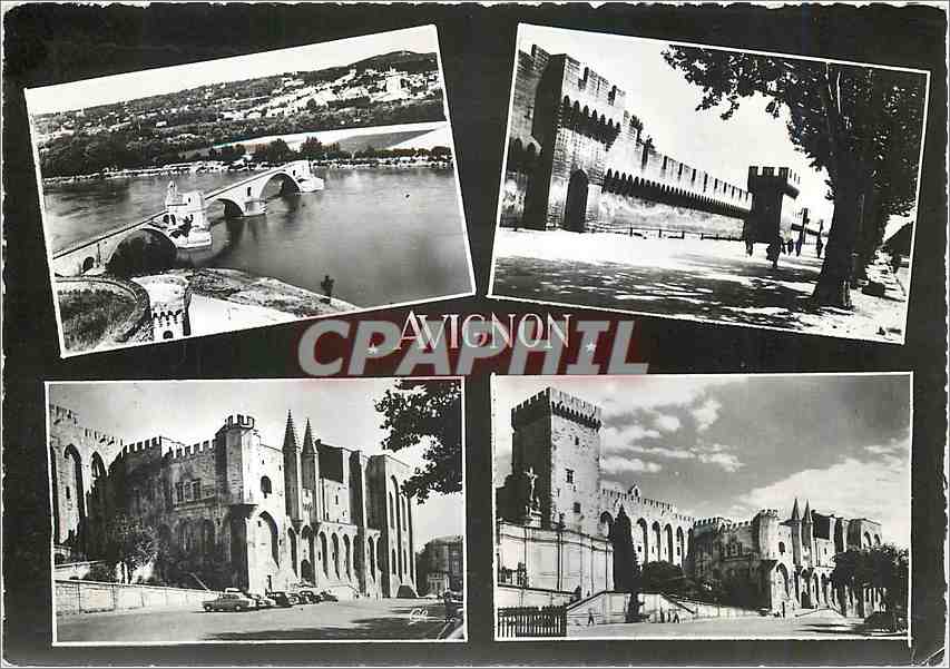 CPM Avignon Pont St Benezet Les Remlparts le Palais des Papes