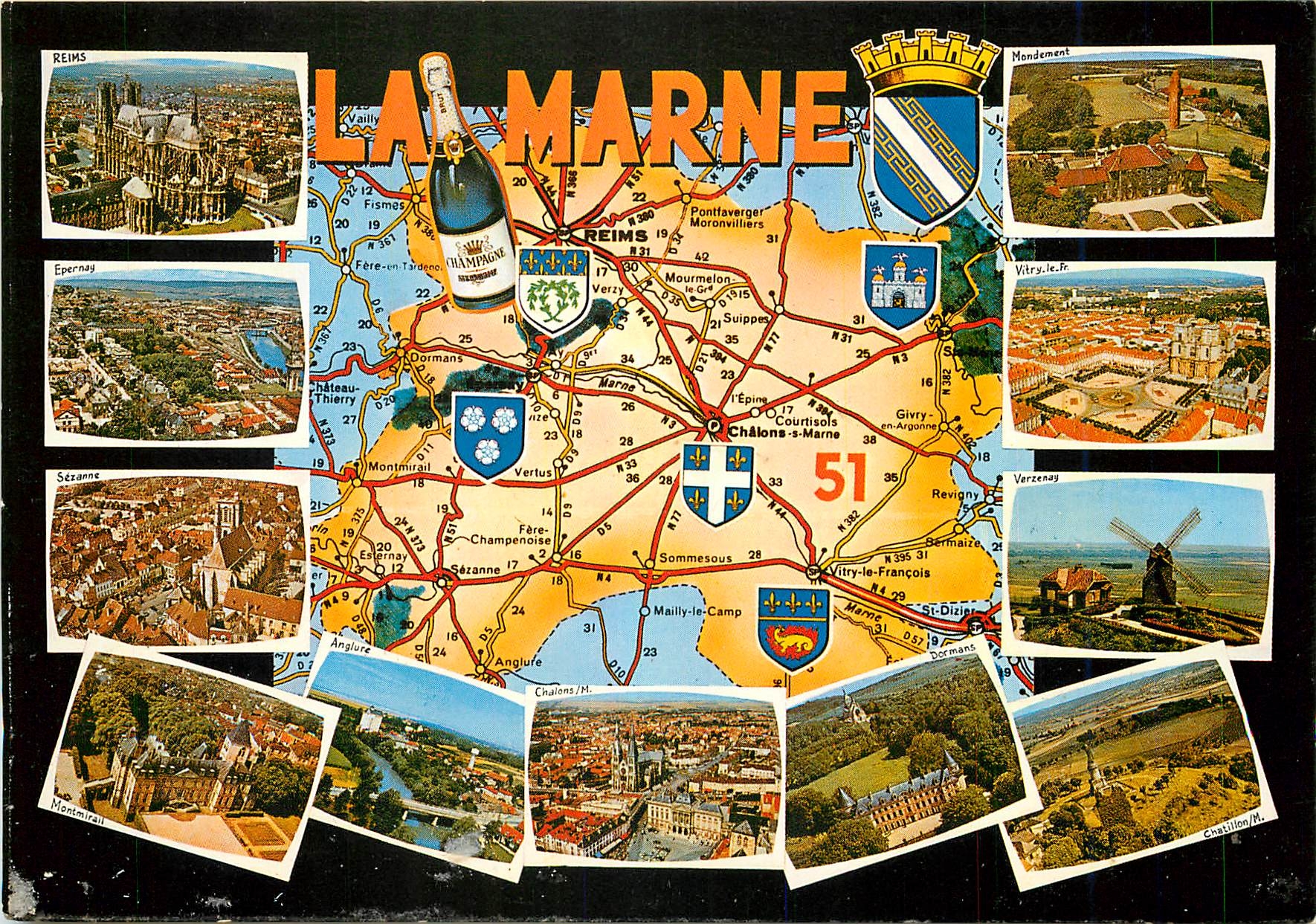 CPM La France Par departement La Marne