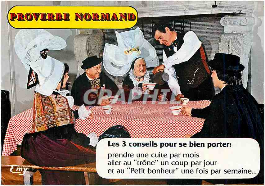 CPM Proverbe Normand Les 3 Conseil pour se bien porter