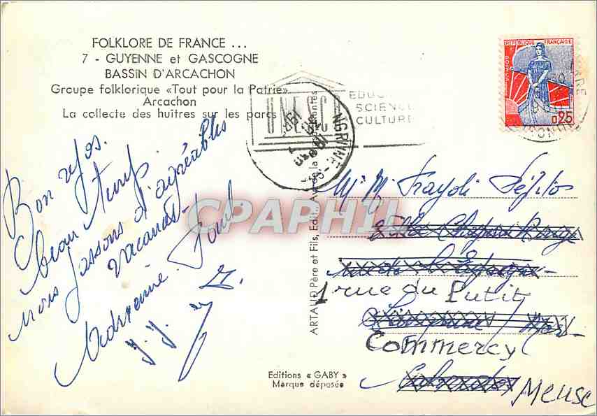 Femmes ramassant des huîtres — Arcachon — Éditions Gaby — Verso