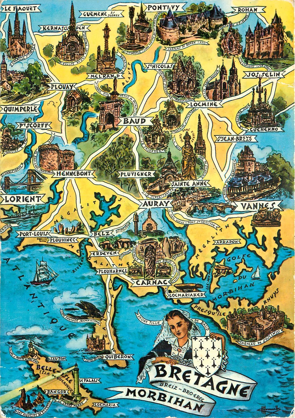 CPM Les Provinces Francaises Bretagne Morbihan