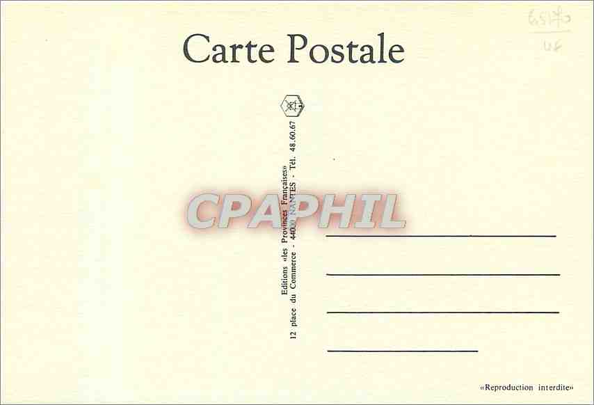 CPM Nantes (Loire Atlantique)  — Rückseite