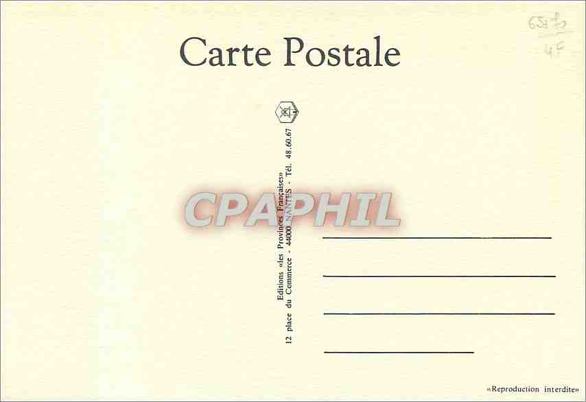 CPM Nantes (Loire Atlantique)  — Verso