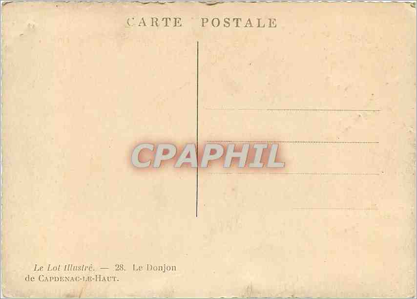 CPM Le Lot Illustre Le Donjon de Capdenac le Haut — Rückseite
