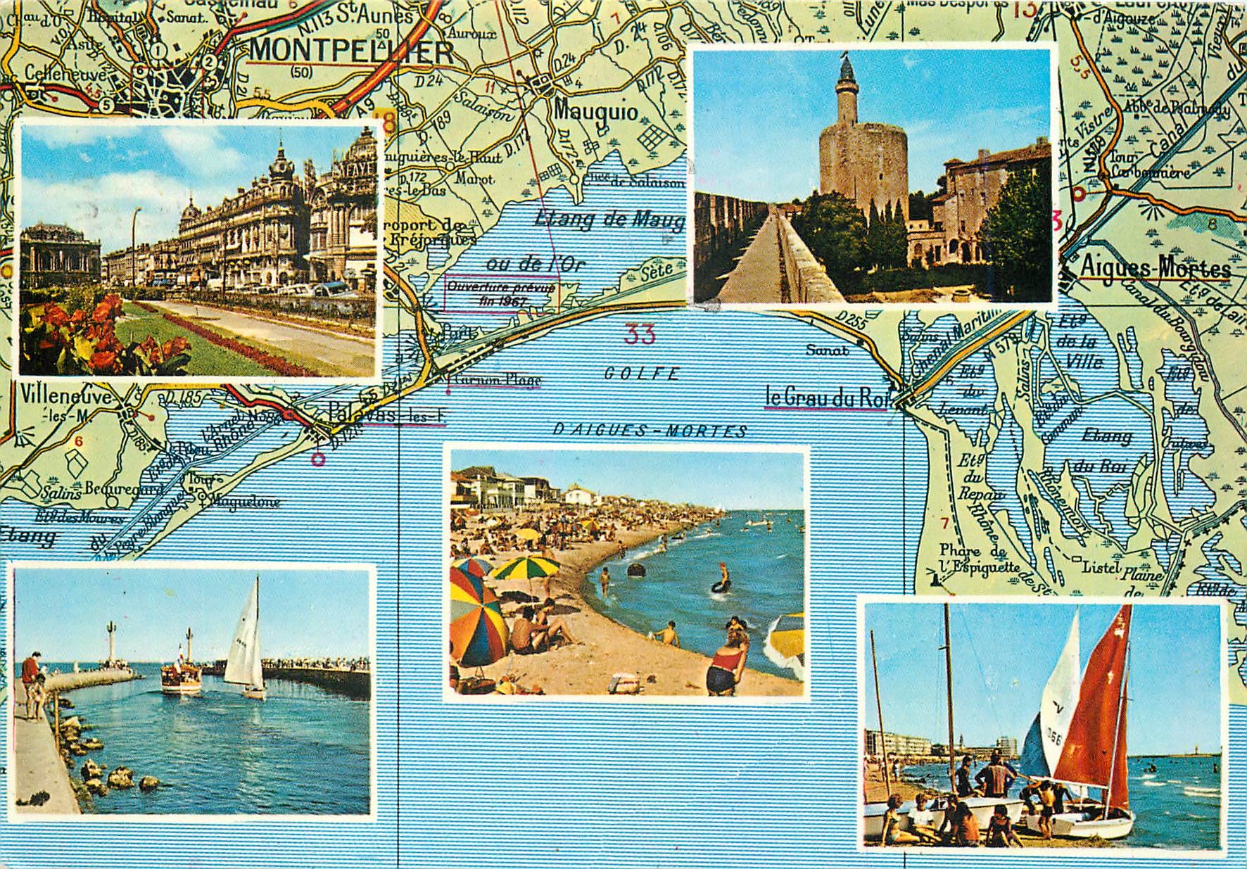 CPM En parcourant la cote Mediterraneenne Souvenir de Vacances