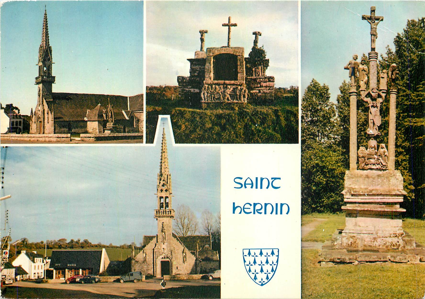 CPM Bretagne Saint Hernin (Finistere) L'un des charmants bourgs du Poher