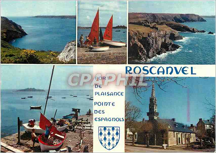 CPM Bretagne (Finistere) Roscanvel Le port de plaisance et la pointe des Espagnols