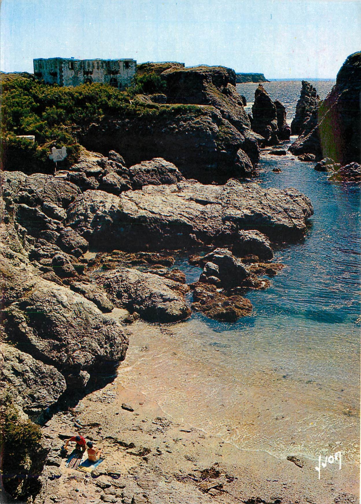 Belle-Île-en-Mer — La Pointe des Poulains und das Fort Sarah-Bernhardt — Verlag Draeger, Paris, Nr. 10-11234