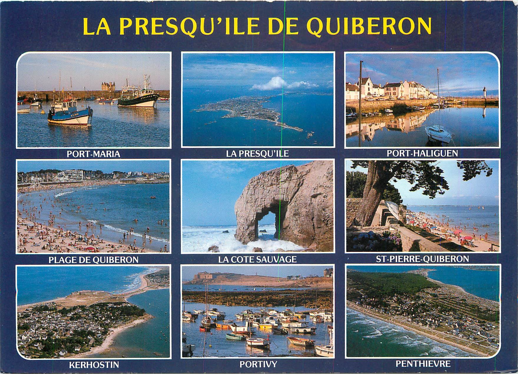 CPM Bretagne presqu'ile de Quiberon (Morbihan) Ses site touristques