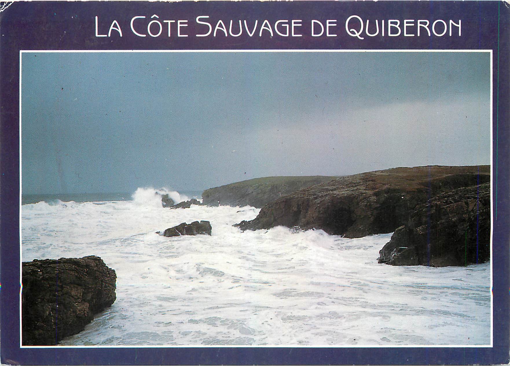 CPM Bretagne presqu'ile de Quiberon La cote sauvage par gros temps