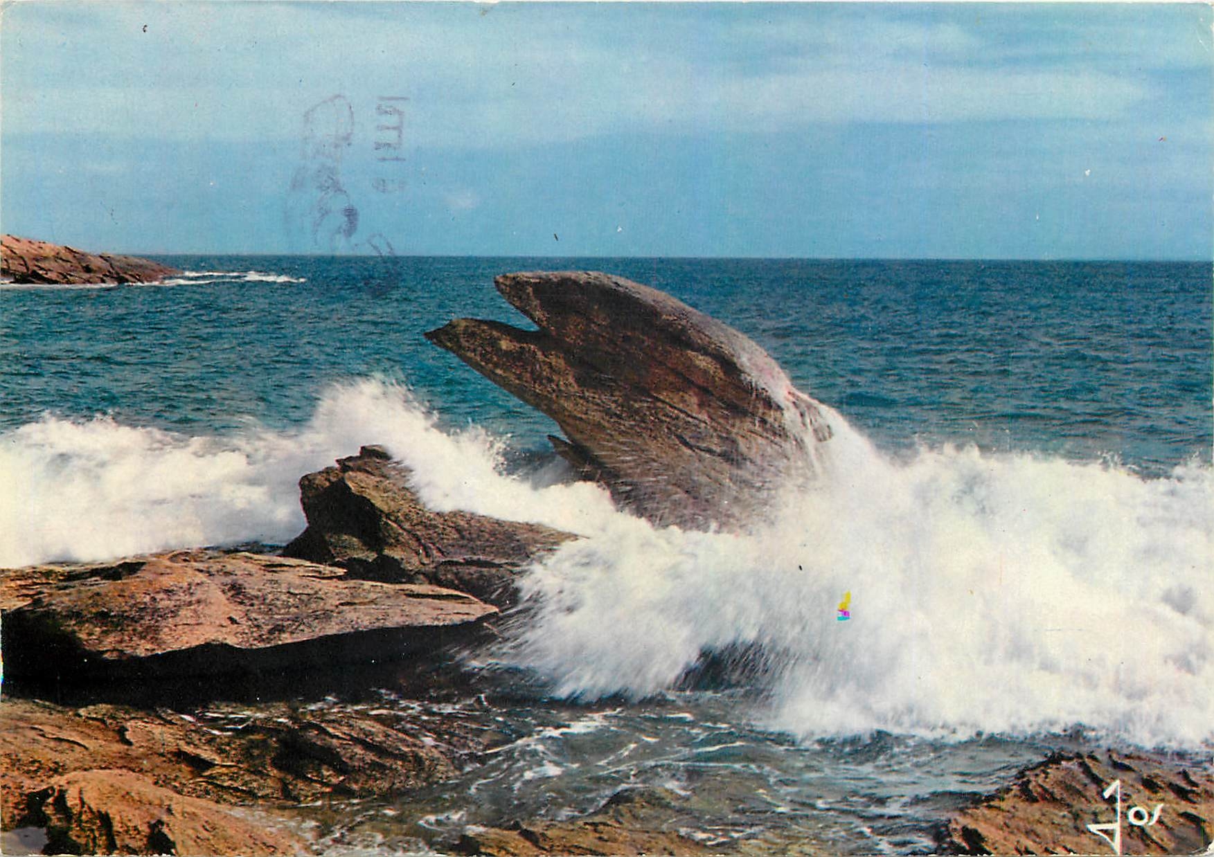 CPM Bretagne presqu'ile de Quiberon L'Aigle un jour de tempete