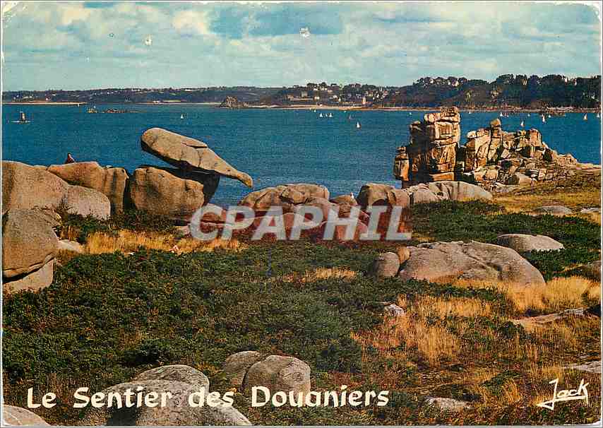 CPM Bretagne La cote de granit rose Ploumanach sur le sentier des Douaniers