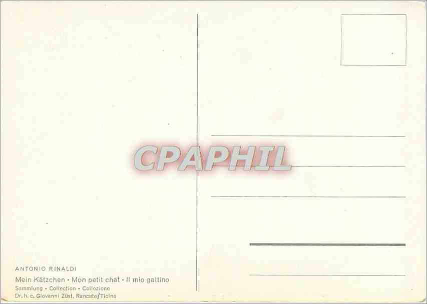 CPM Antonio Rinaldi Mon petit chat — Rückseite