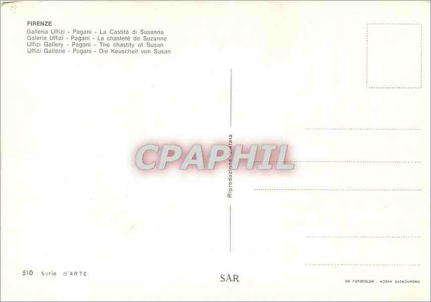 CPM Firenze La chasiete de Suzanne — Rückseite