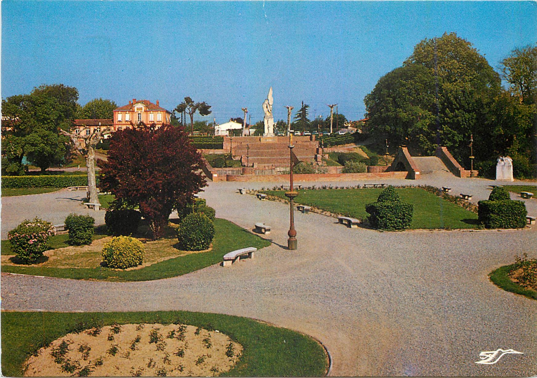 Muret — Jardin public avec monument Clément Ader par Landowski — Édition Compagnie de la Cigogne
