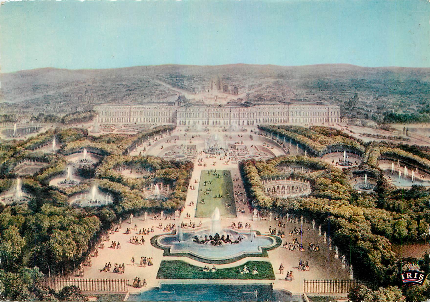 Versailles — Vue générale du Parc et du Palais — éditeur Lemont-Alérien