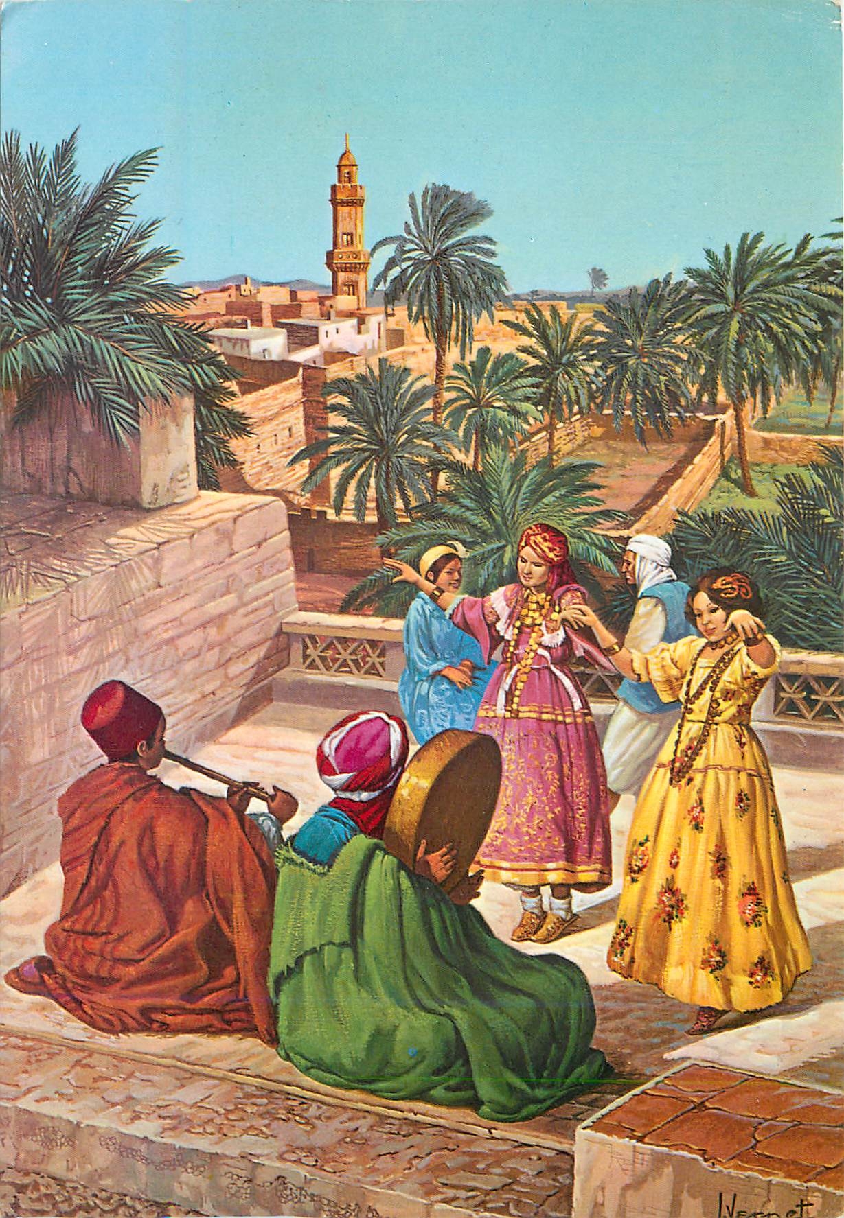 CPM Sud Algerien Repetiton dur la terrasse
