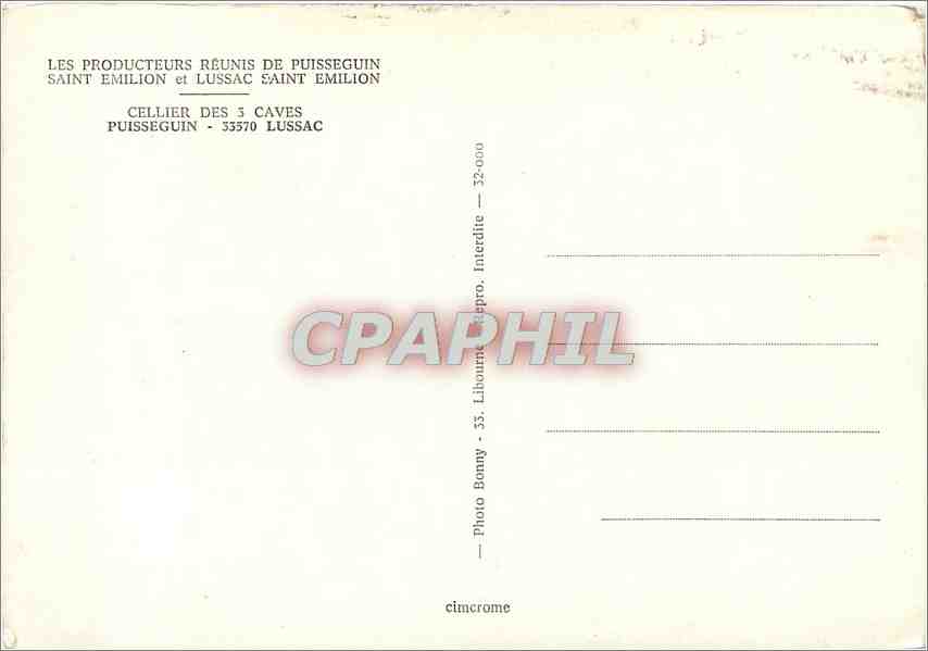 Puisseguin - Lussac — Cellier des 3 Caves — Photo Bonny — Back