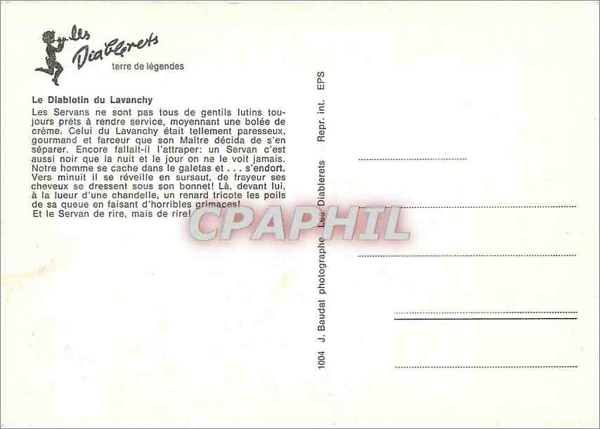 CPM Le Diablotin du Lavanchy — Rückseite