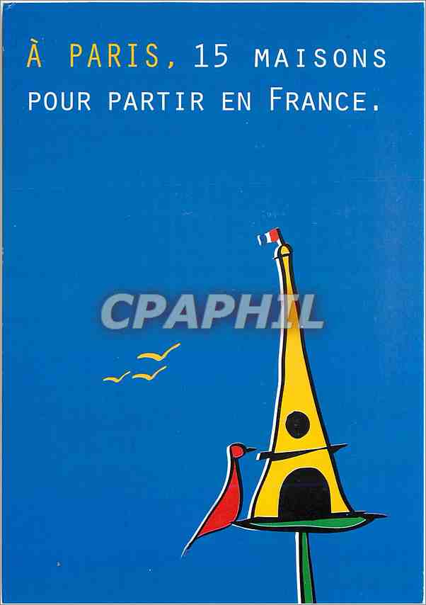 CPM A Paris 15 maisons pour partie en France Tour Eiffel Paris
