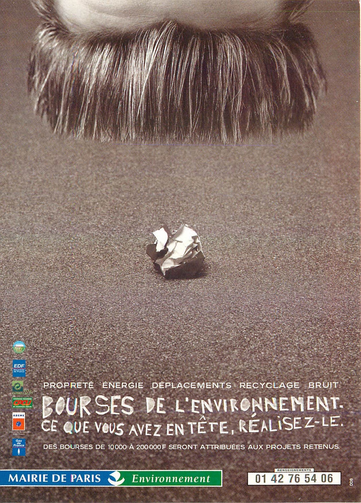 CPM Bourses de l'environnement ce que vous avez en tete realisez le Mairie de Paris