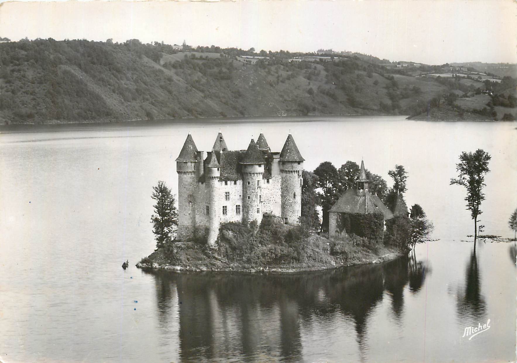 CPM Gorges de la Dordogne Cantal Correze Barrage de Bort le Lac Chateau de Vals