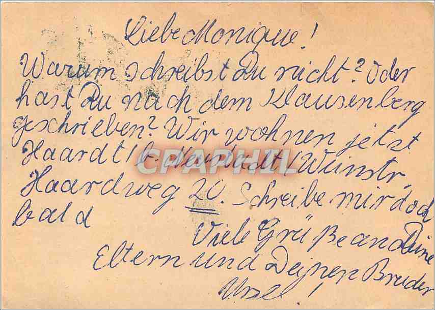 Entier Postal Allemagne 1954 pour Bourg la Reine — Rückseite