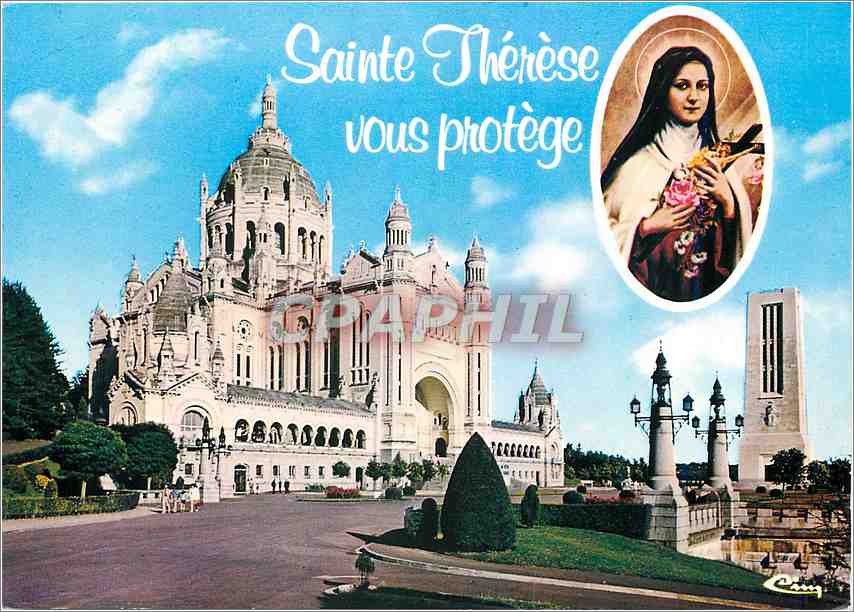 Basilique Sainte-Thérèse de Lisieux — éditeur Impressions COMBIER Macon, n° C3 14366-1-0464