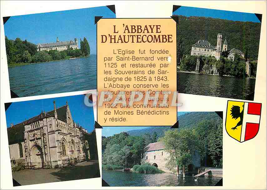 CPM Images de Chez nous Sur les rives du Lac du Bourget (Savoie) L'Abbaye d'Hautecombe la Facade sud