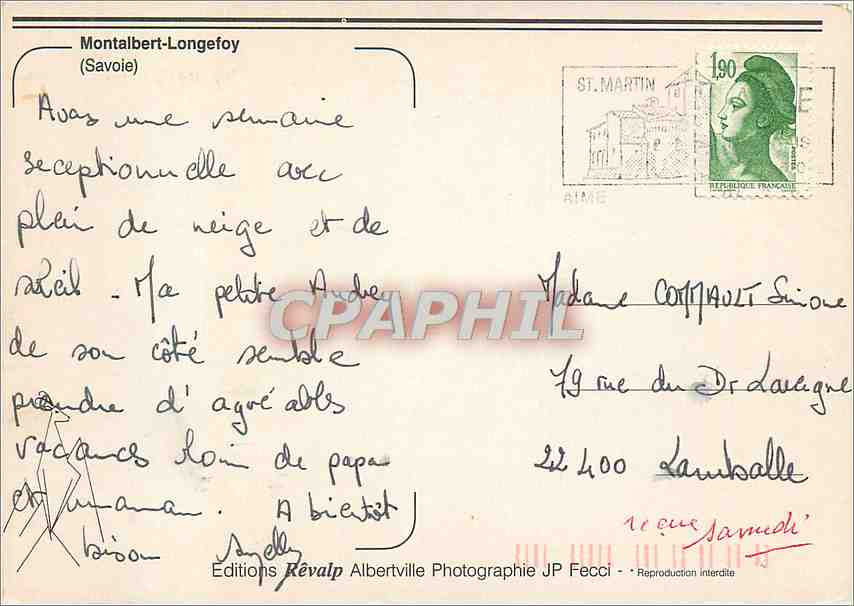 CPM Montalbert Longefoy (Savoie) — Rückseite