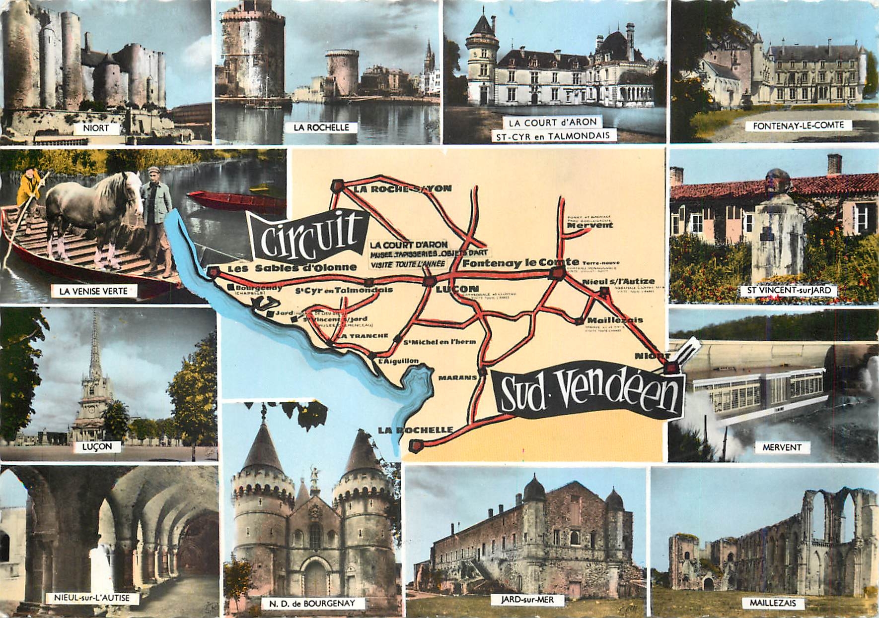 CPM Circuit sud Vendeen Niort La Rochelle Fontenay le Comte Nieul sur l'Autise Jard sur Mer