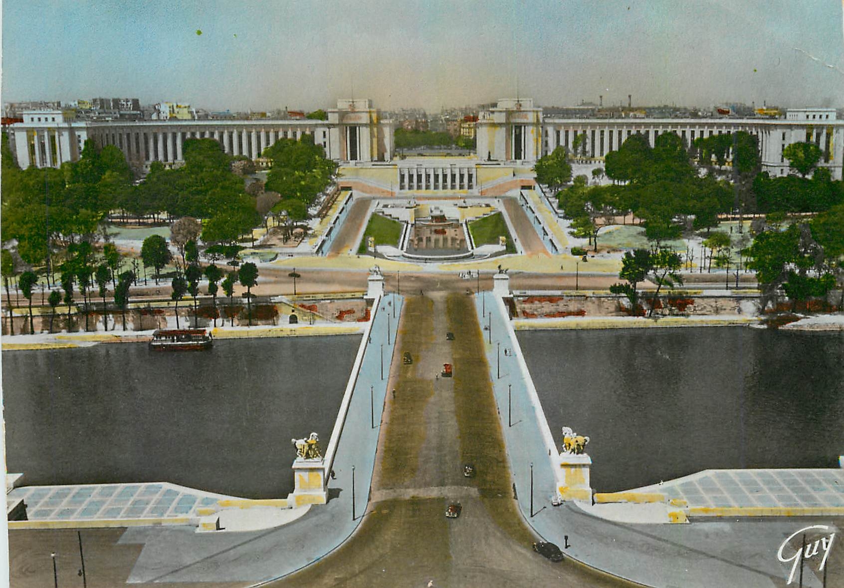 CPM Paris et ses Merveilles le pont d'Iena et les jardin du Palais de Chaillot