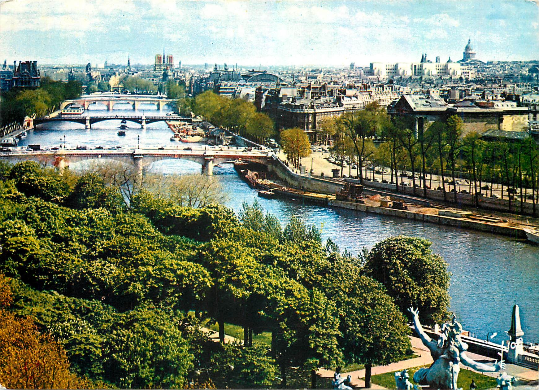 CPM Couleurs et Lumiere de France Paris panorama du quais de la Seine E K B
