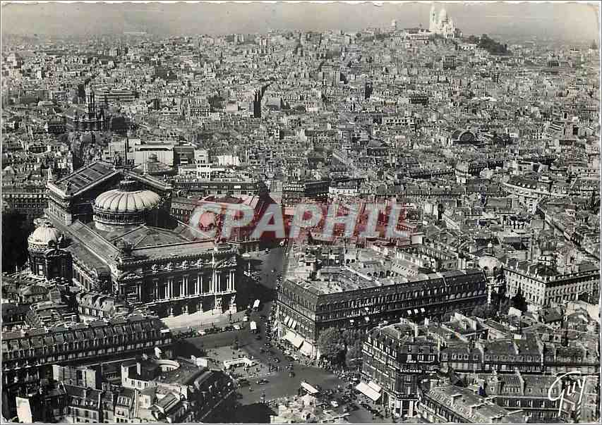 Vue aérienne de Paris — Montmartre et l'Opéra — Reproduction Française