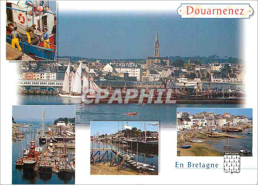 CPM La Bretagne Pittoresque Douanenez (Finistere) Le port du Rasmeur la Criee le Port Rhu
