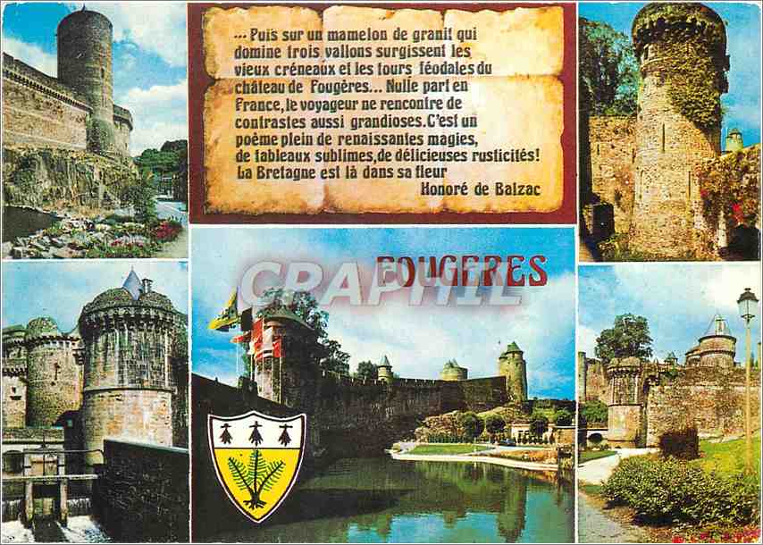 Schloss Fougères — Panoramablick — Natürliche Farben