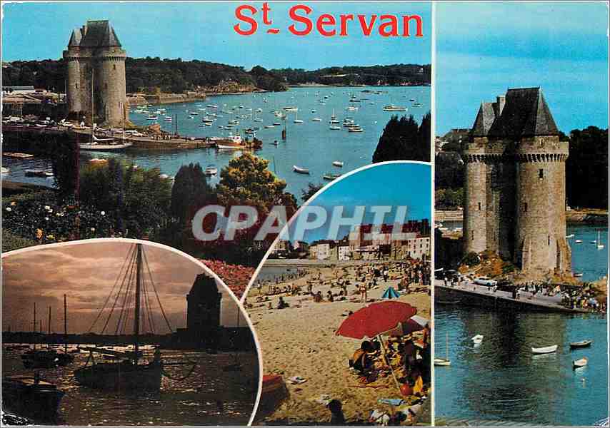 St-Servan — Vue du port, de la plage et de la tour Solidor — Pierre Artaud & Cie, ZIL de St-Herblain