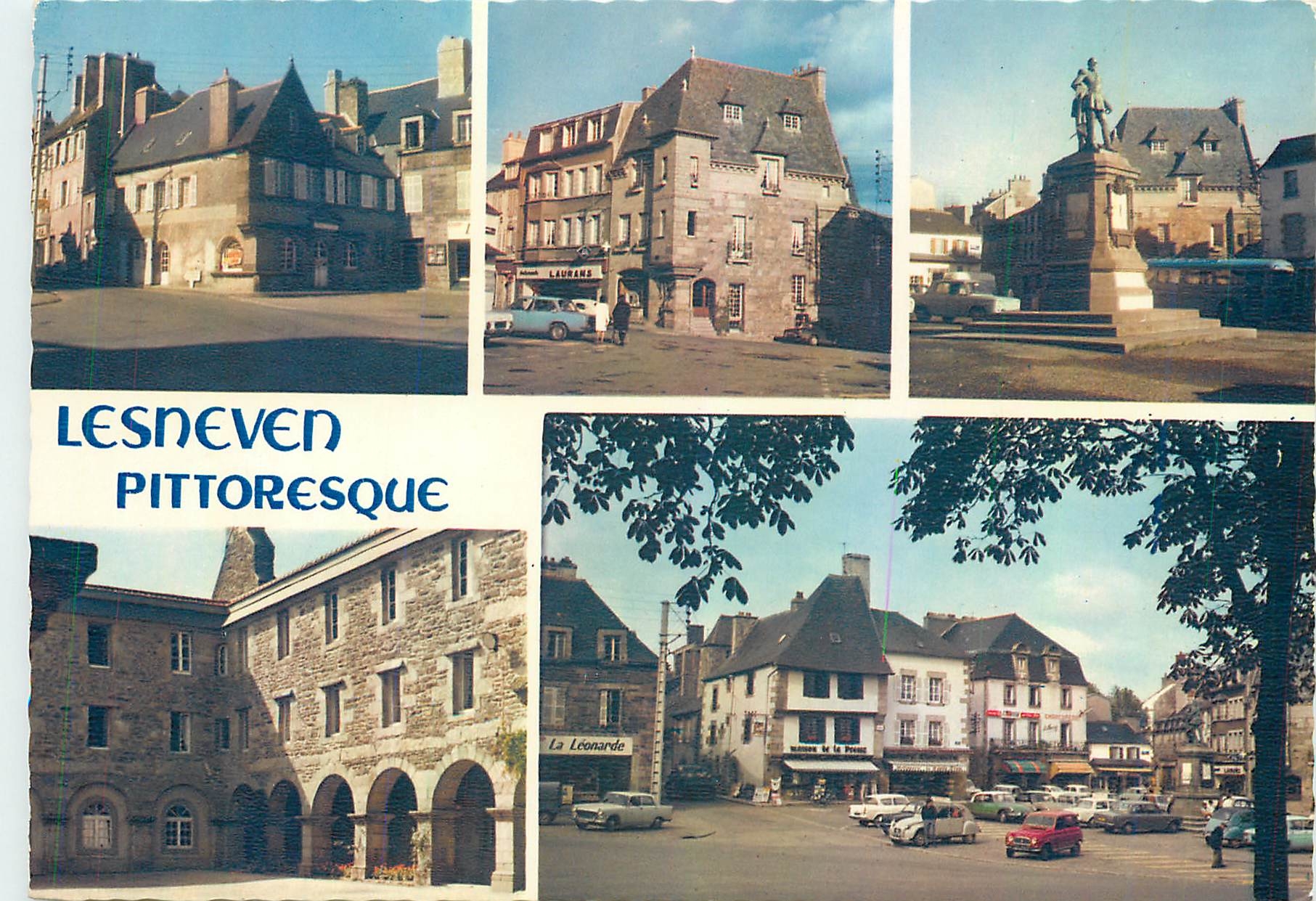 CPM La Bretagne en couleurs Lesneven (Finistere) Quelque coins pittoresqus les vieilles maisons et l