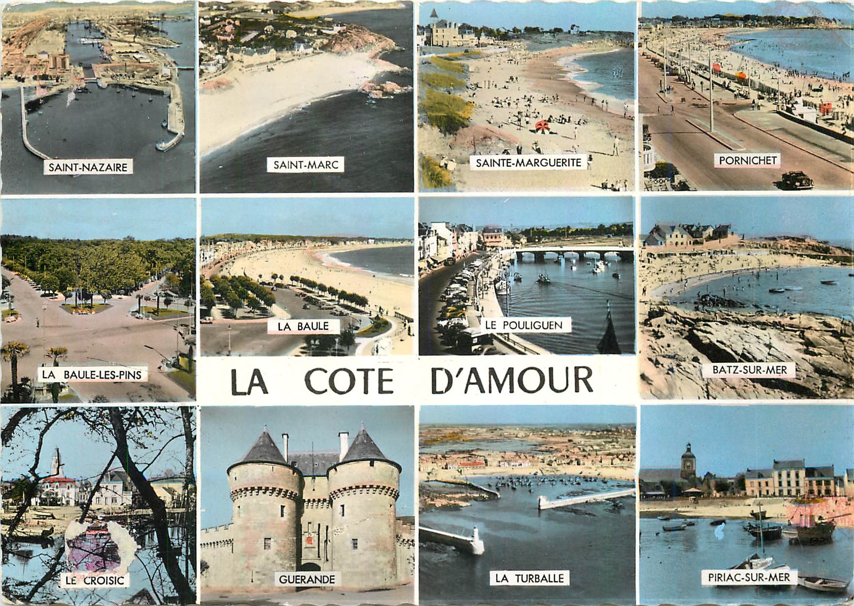 La Côte d'Amour — vue panoramique de stations balnéaires — Éditeurs ARTAUD Frères et Fils, Nantes