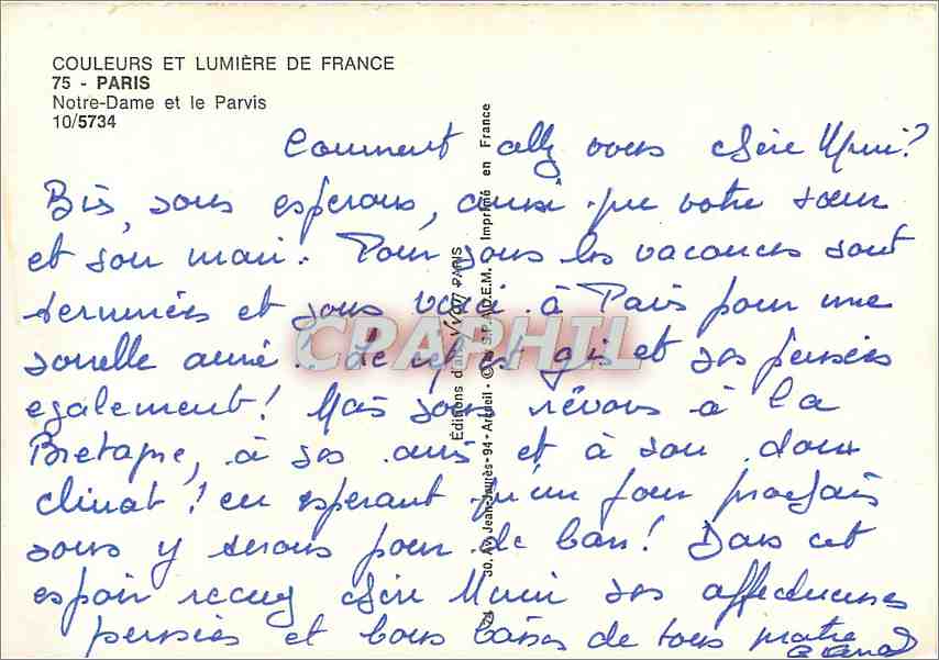 CPM Lourdes Les Malades assistant au chemin de Croix et a la Messe sur le parvis du Rosaire — Verso
