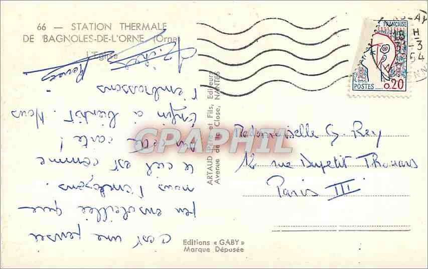 Station thermale de Bagnoles-de-l'Orne — éditeur Gaby — Rückseite