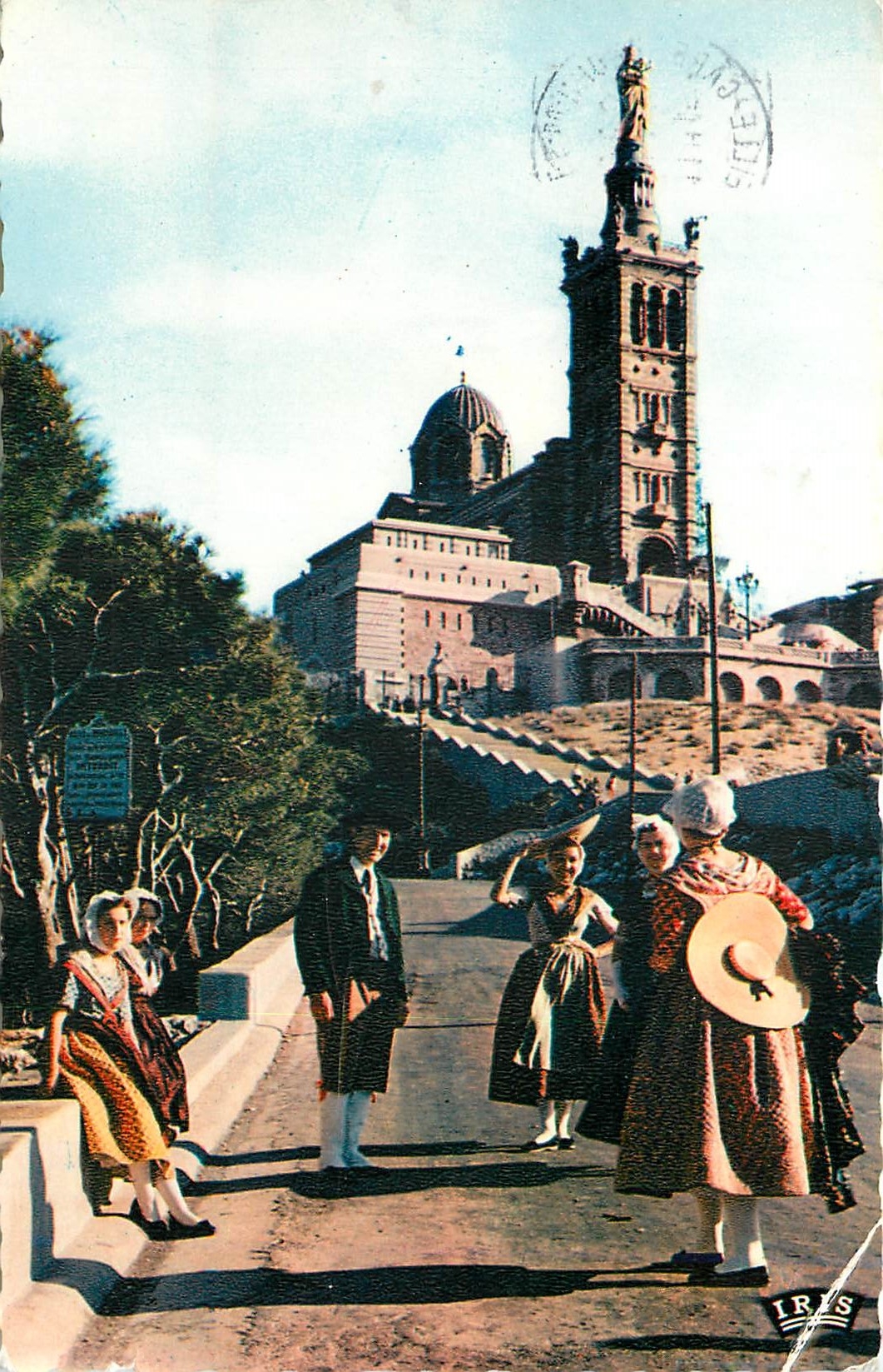 CPM Marseille Notre Dame de la Garde Costumes Marseillais Folklore