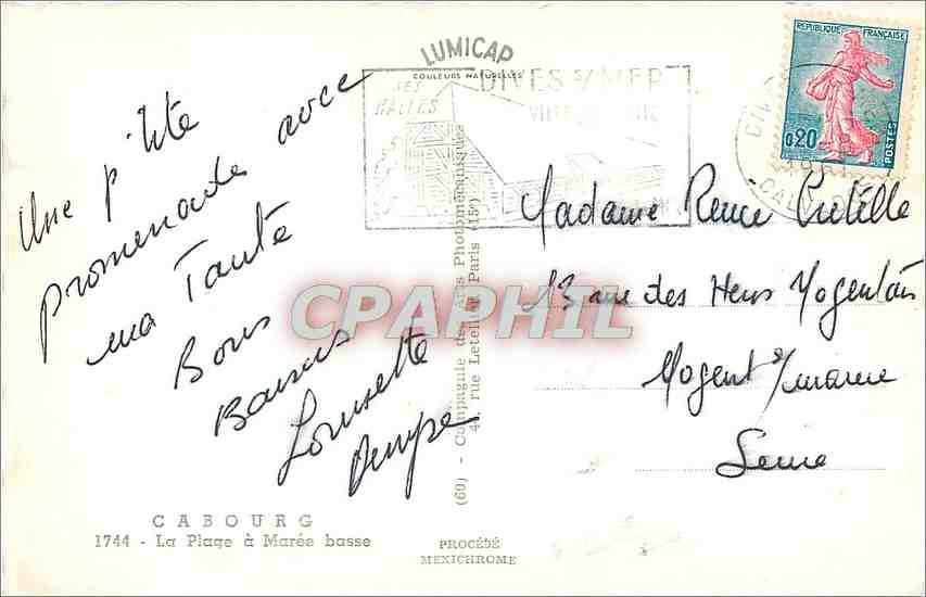 Caboûrg — La Plage à Marée basse — Lumicap — Rückseite