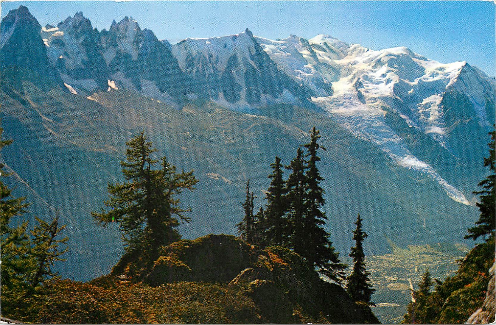 CPM Chamonix Mont Blanc Panorama de la Flegere (1877 m) au fond de la vallee chamonix