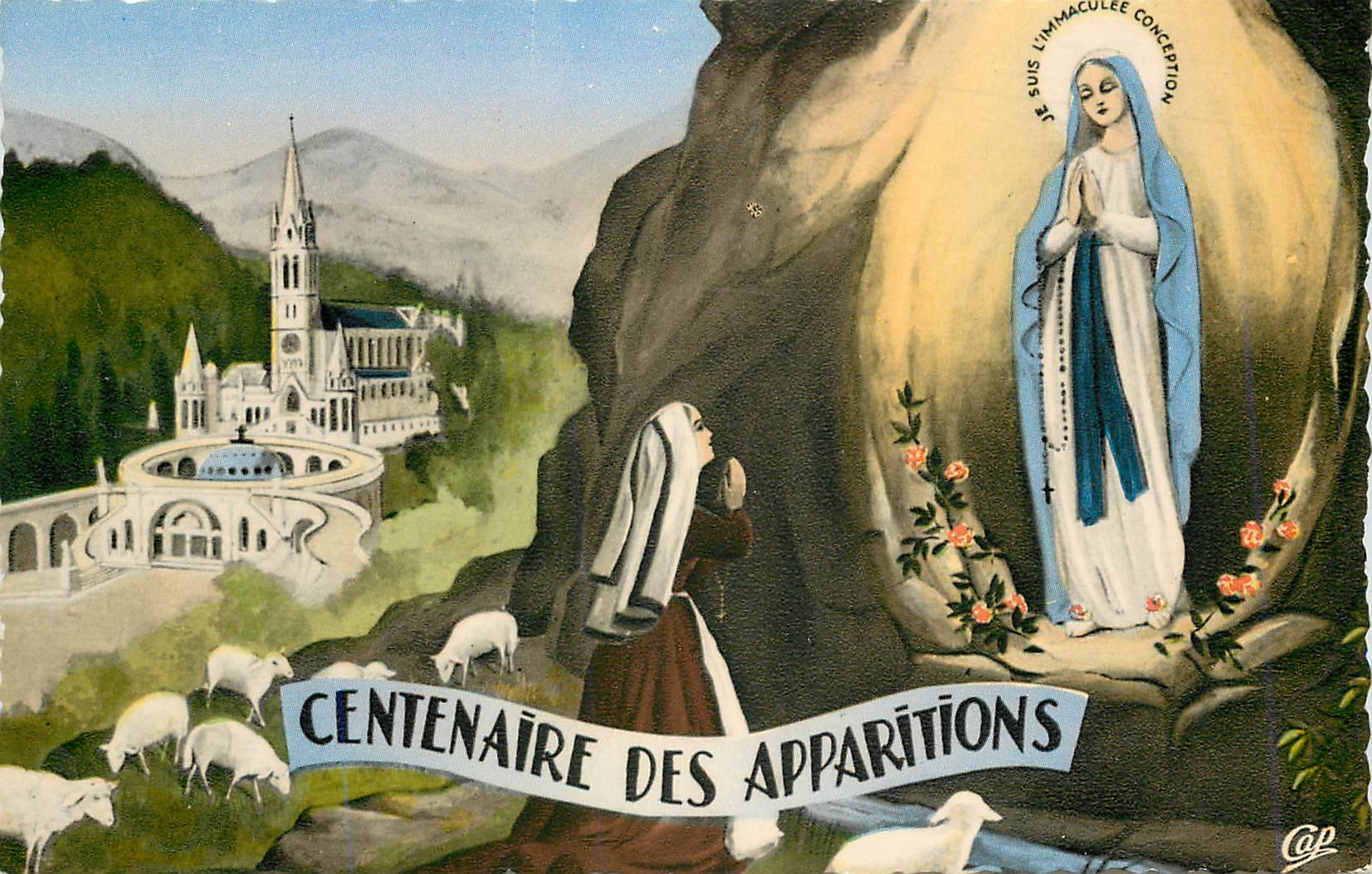 CPM Centenaire des Apparition Lourdes