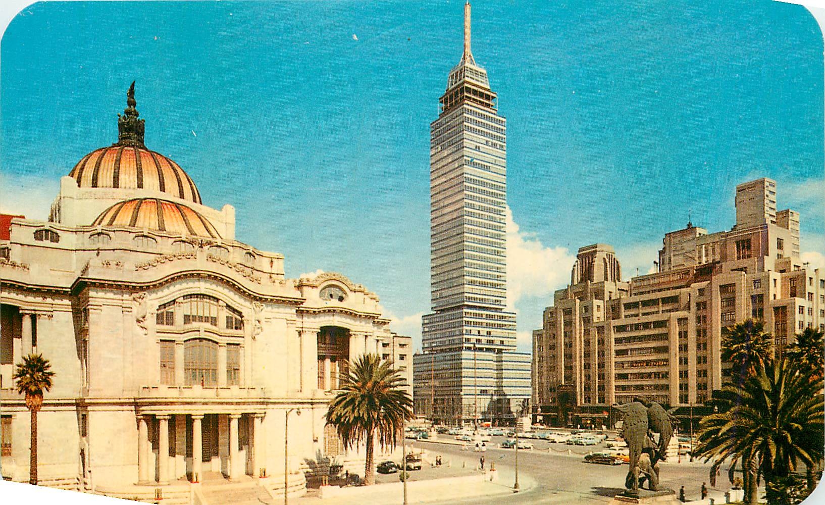 CPM The Tallest building in latin america 44 Stories the palace of fine Arts is on Left