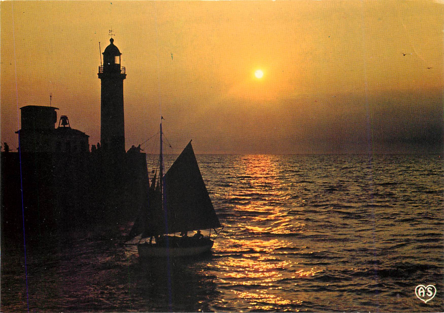 CPM Oui j'ai quitte ce port tranquille Bateau Phare