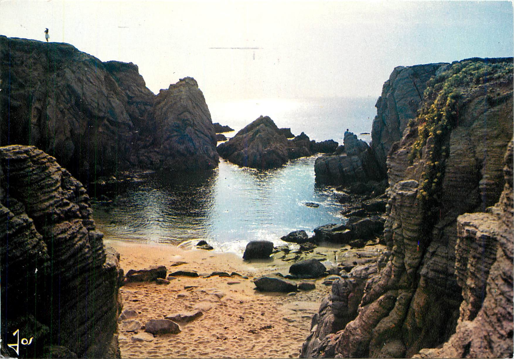 CPM La Bretagne en couleurs Presqu'il de Quiberon Reflet de soleil dans une petite crique de la cote