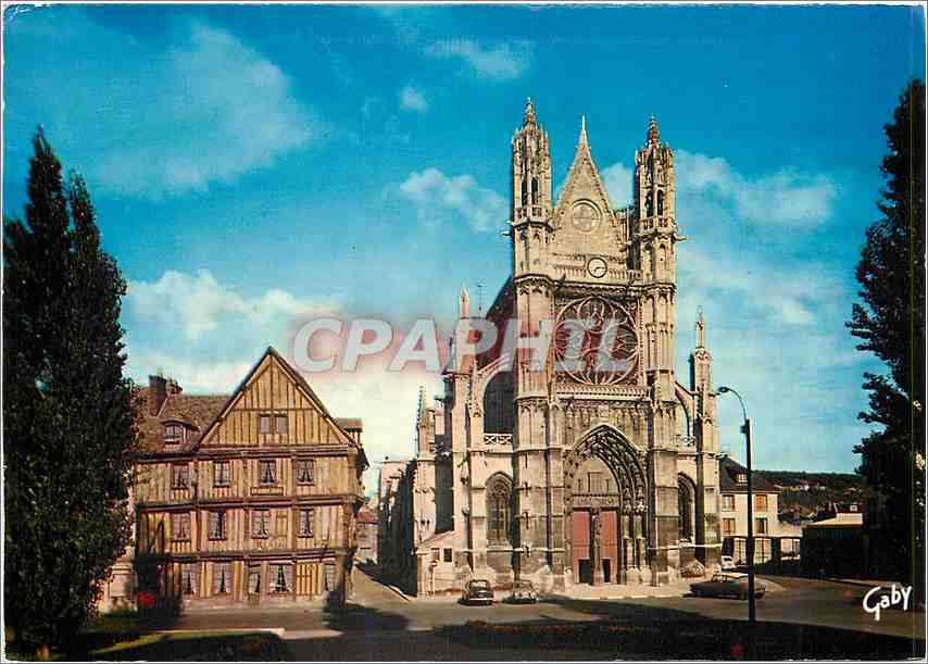 CPM Vernon (Eure) La cathedrale (XII et XIVe s) et le vieux logis