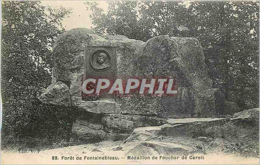 Wald von Fontainebleau — Medaille von Foucher de Careil — Verlag V. F. Nr. 88